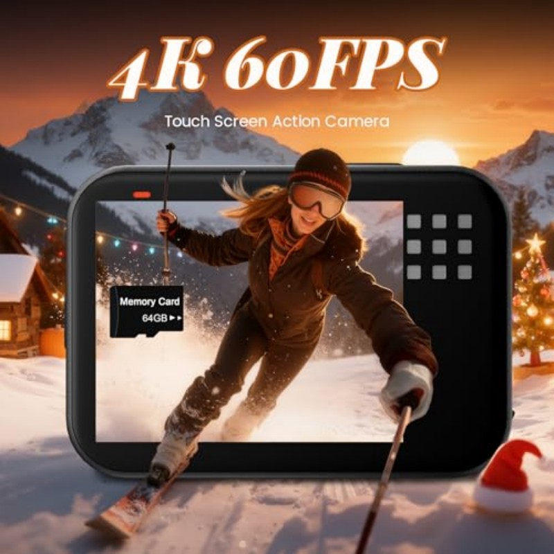 Outdoor Adventure Series - Mini vücut kamerası, 2K aksiyon kamerası,