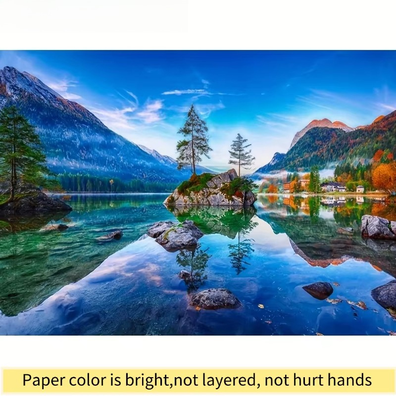 Outdoor Adventure Series - Hintersee Gölü Yansıması Yapboz 70x50 Alp